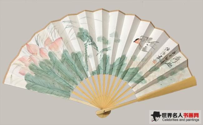 画家陈治笔下的荷花